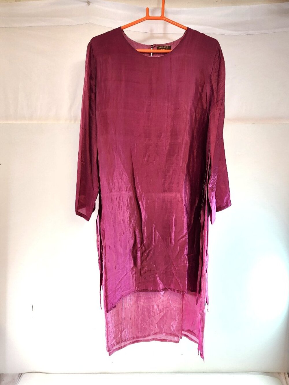 Pink Red Mudmee 100% Thai Silk Women's Dress